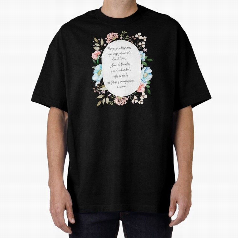 Jerem¨ªas 29:11 ¨C Planes de esperanza | Vers¨ªculo cristiano inspirador en espa?ol Oversized T-Shirt Celebrate the Magic of the FIFA World Cup 2026 USA Canada Mexico Journey through CR7 Highlights, Spain and Netherlands Pride, Match Day