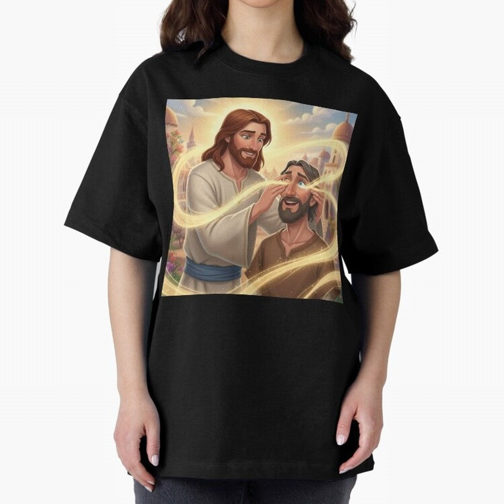 Jesus cure the blind Oversized T-Shirt Represent the Passion of Match Day Hype around FIFA World Cup 2026 Group Stage, Messi and Cristiano Ronaldo, France and Portugal, Vintage Soccer Flavor, Modern Football Stars, National Flags and Final Night