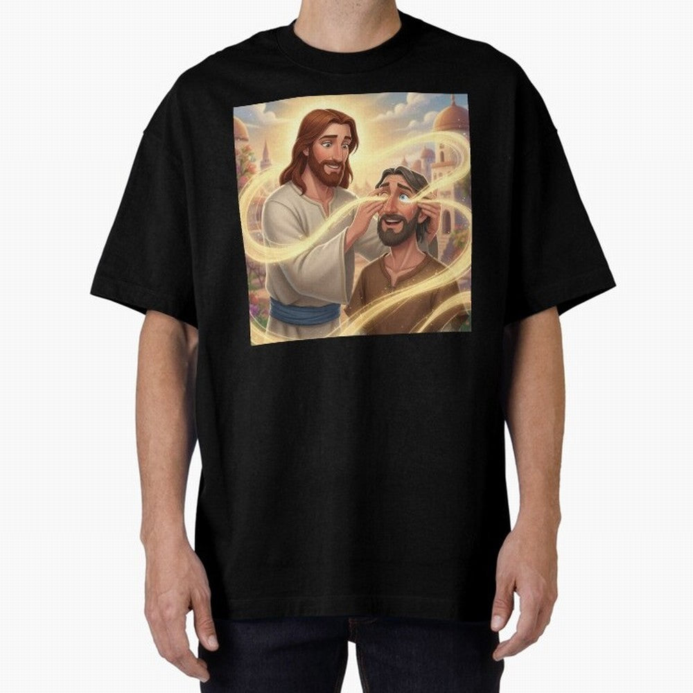 Jesus cure the blind Oversized T-Shirt Represent the Passion of Match Day Hype around FIFA World Cup 2026 Group Stage, Messi and Cristiano Ronaldo, France and Portugal, Vintage Soccer Flavor, Modern Football Stars, National Flags and Final Night