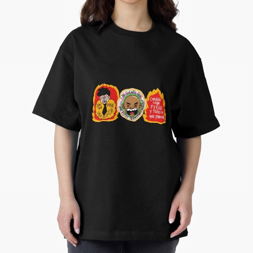 Hay Que Vivir Prendo Yo Siento Que Me Estoy Transformando Candela Chipa Fuego Y Todo Lo Que Prenda Oversized T-Shirt Celebrate Fan Favorites in Global Football Passion for FIFA World Cup 2026 Group Stage, Capturing Mbappe, Portugal, Spain and