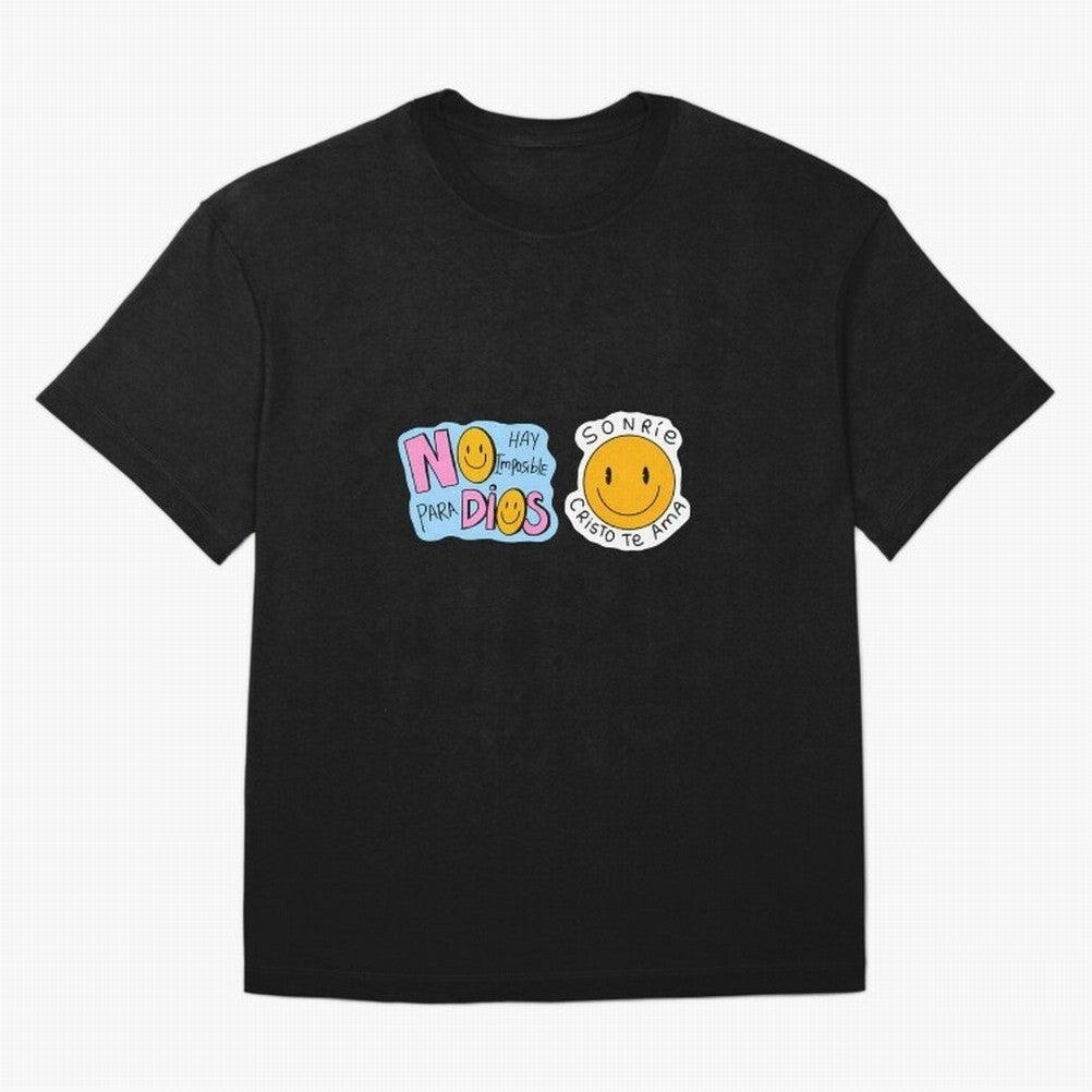 No Hay Imposibles Para Dios Sonrie Cristo Te Ama Oversized T-Shirt Show Up for the Glory of Match Day Hype around FIFA World Cup 2026 USA Canada Mexico, Messi and Cristiano Ronaldo, Argentina and Brazil, Vintage Soccer Flavor, Modern Football