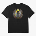 Medalla de San Benito Color Frontal Oversized T-Shirt Bring Trophy Dreams to the FIFA World Cup 2026 Journey through Messi Highlights, Portugal Pride, Stadium Chants, National Pride, Trophy Dreams and Unforgettable Football Memories; Created for