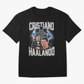 Cristiano Haalando Lightning Poster For Football Fans and Gift For Sports Lovers Oversized T-Shirt Back Your Heroes with Global Football Passion for FIFA World Cup 2026 USA Canada Mexico, Capturing Cristiano Ronaldo, Haaland and CR7, Argentina and