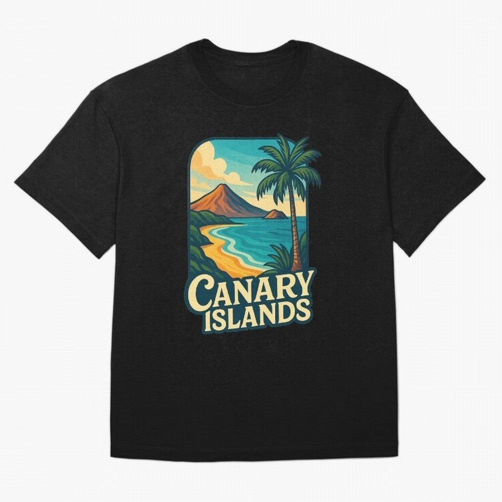 Tropical Shoreline of the Canary Islands Spain Oversized T-Shirt Celebrate Match Day Hype around FIFA World Cup 2026 Group Stage, Mbappe and Neymar, Portugal, Stadium Chants, National Pride, Trophy Dreams and Unforgettable Football Memories; Ideal