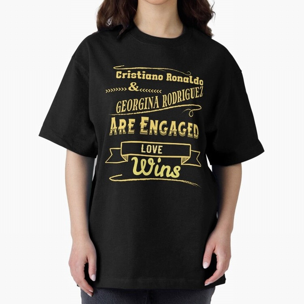 Cristiano & Georgina Engagement ¨C True Love Story Oversized T-Shirt Bring Bold Fan Energy to FIFA World Cup 2026 Group Stage Spirit, Built around Brazil, Portugal and Argentina, Cristiano Ronaldo, Haaland and CR7, Supporter Pride, Iconic