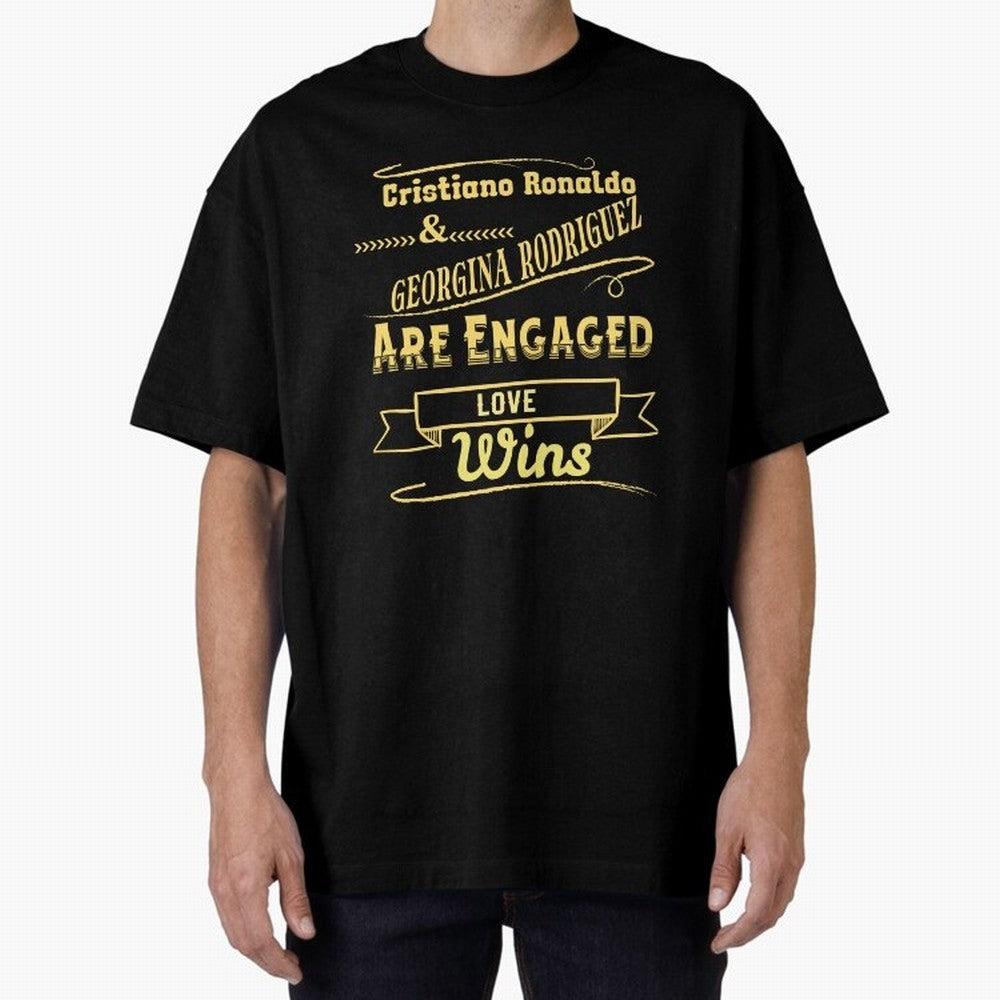 Cristiano & Georgina Engagement ¨C True Love Story Oversized T-Shirt Bring Bold Fan Energy to FIFA World Cup 2026 Group Stage Spirit, Built around Brazil, Portugal and Argentina, Cristiano Ronaldo, Haaland and CR7, Supporter Pride, Iconic