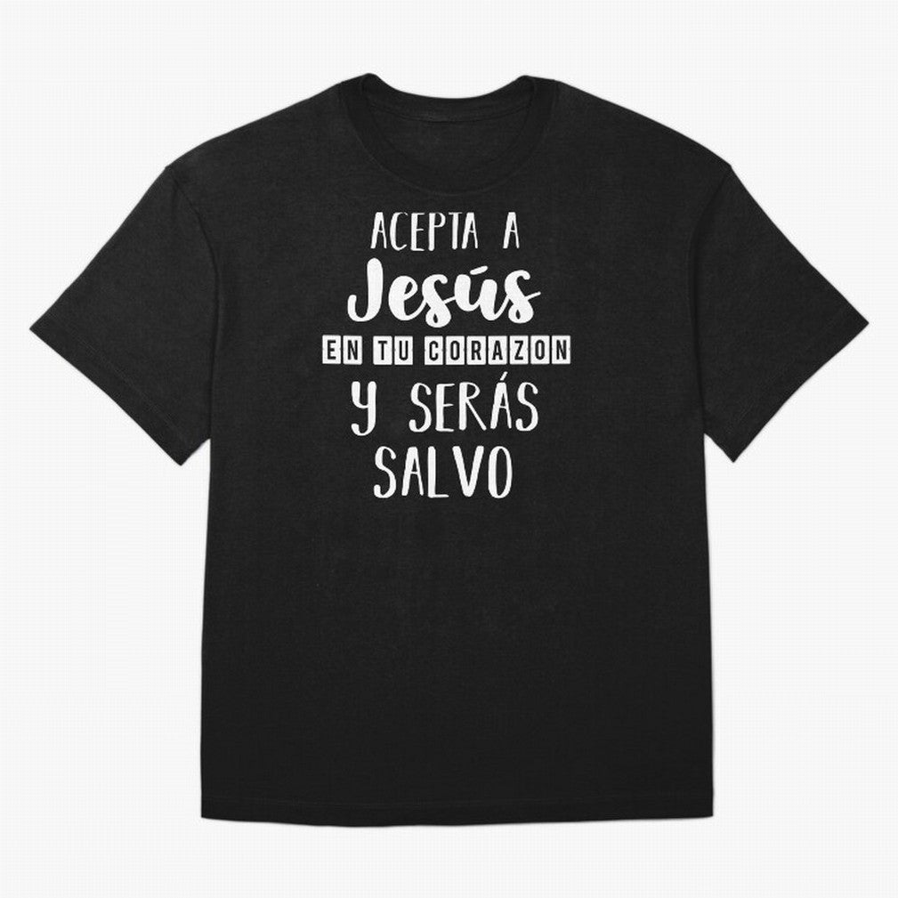Acepta a Jes¨²s en tu Corazon Mensaje Cristianos Dios Spanish Oversized T-Shirt Relive the Noise and Pride of Global Football Passion for FIFA World Cup 2026 Group Stage, Centered on Neymar, Haaland and Cristiano Ronaldo, Spain, Football Festival