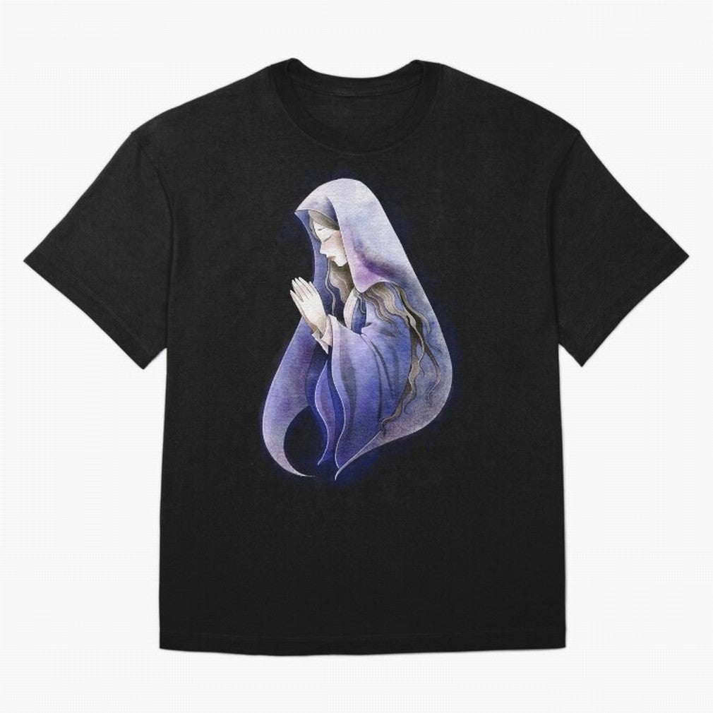 Holy Mary, Mother of God Oversized T-Shirt Make Game Day About Global Football Passion for FIFA World Cup 2026, Centered on Messi, CR7 and Mbappe, Argentina, France and Brazil, Championship Spirit, Famous Goals, Roaring Crowds and International