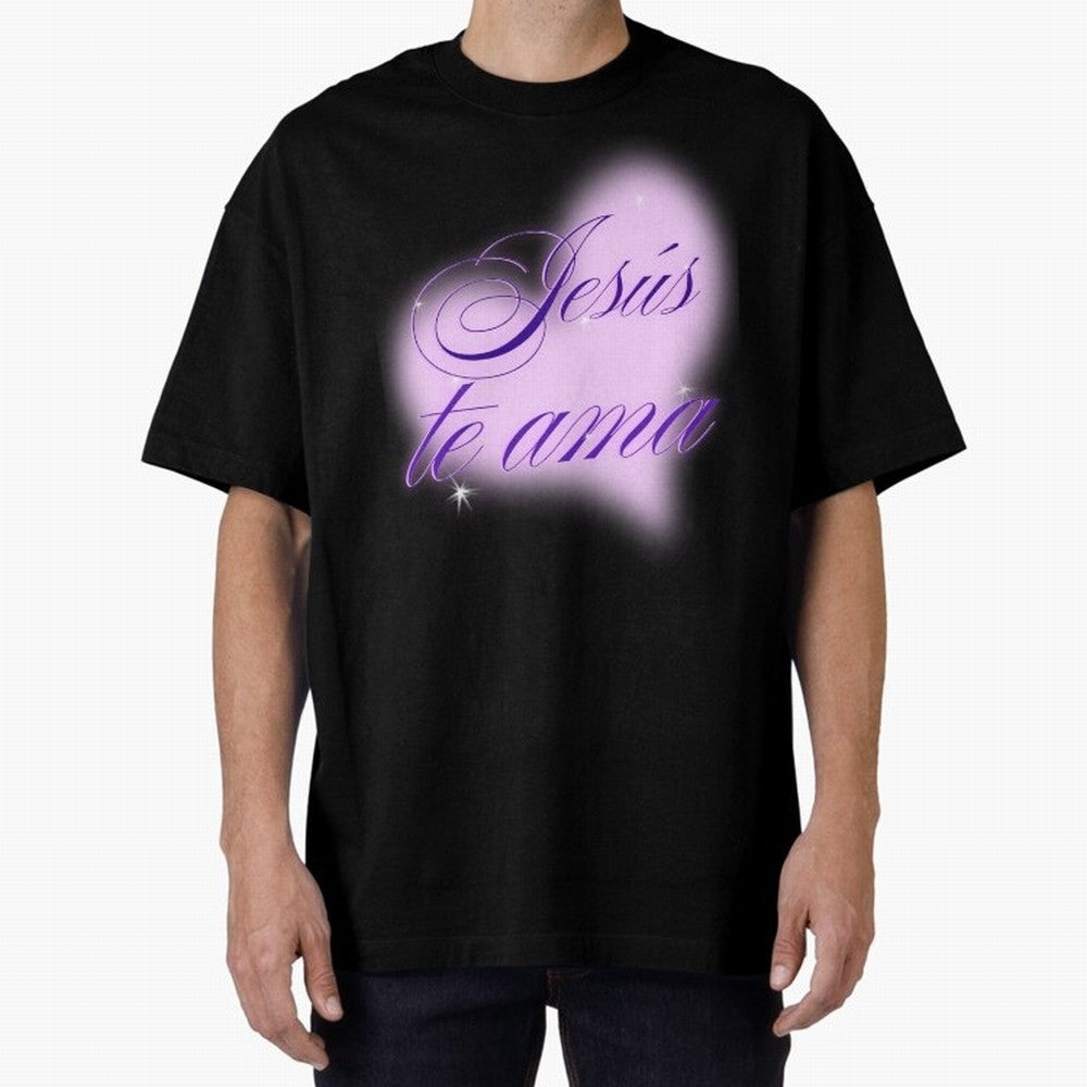 Spanish, Jesus Loves You, Jes¨²s te ama, John 3:16 Oversized T-Shirt Make Your Look Match the FIFA World Cup 2026 USA Canada Mexico Journey through Messi Highlights, Portugal, Spain and Germany Pride, Football Festival Excitement, Trophy Ambitions,