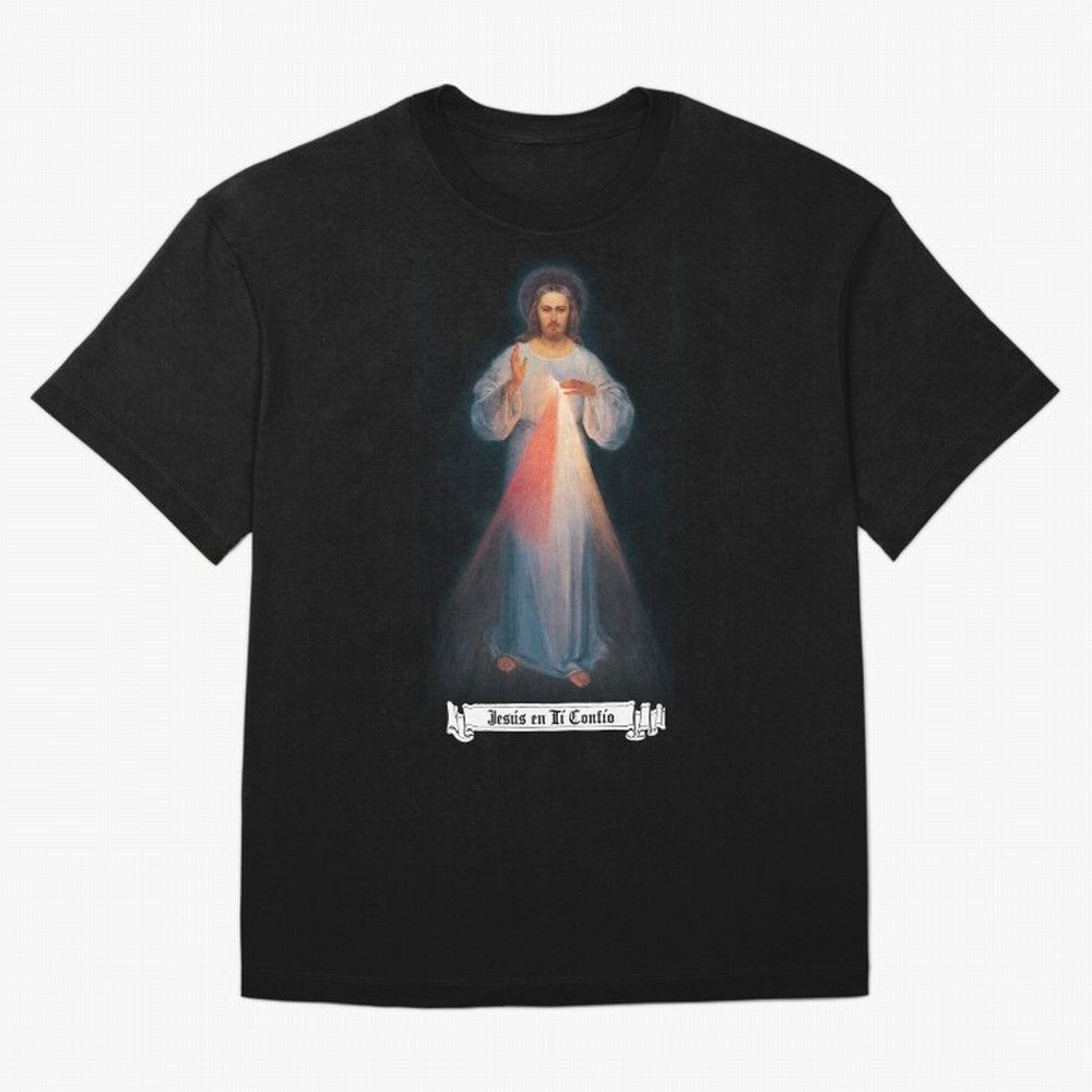 Imagen de la Divina Misericordia, JES¨²S EN T¨ª CONF¨ªO regalos cat¨®licos y cristianos, Oversized T-Shirt Upgrade FIFA World Cup 2026 for Fans of Mbappe and Argentina and Brazil, Bringing Football Festival Excitement, Trophy Ambitions, Country