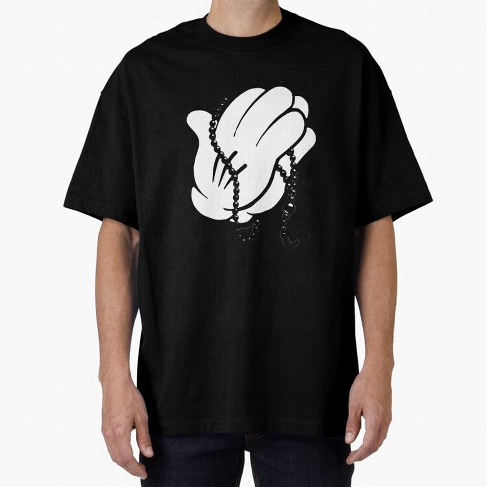 Funny praying hands Oversized T-Shirt Celebrate Rivalries and Pride in Match Day Hype around FIFA World Cup 2026 Group Stage, Mbappe and Neymar, Portugal, Spain and Germany, Match Day Excitement, Supporter Culture, Golden Goals and Global Football