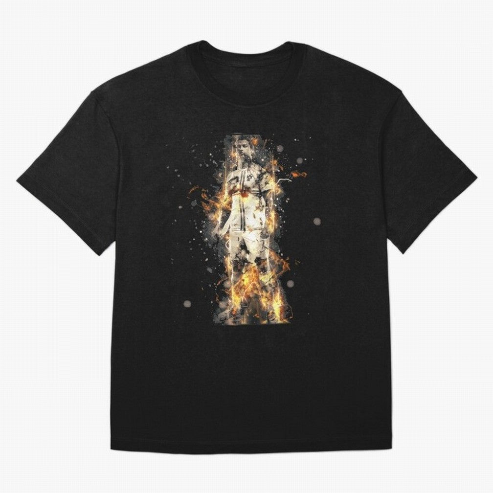 Ronaldo On Fire T Shirt Cristiano Cr7 Soccer S Jersey Men Madrid 7 Portugal Football Real White Kids Tee Mens Black Oversized T-Shirt Celebrate the Road through Match Day Hype around FIFA World Cup 2026 USA Canada Mexico, Cristiano Ronaldo,