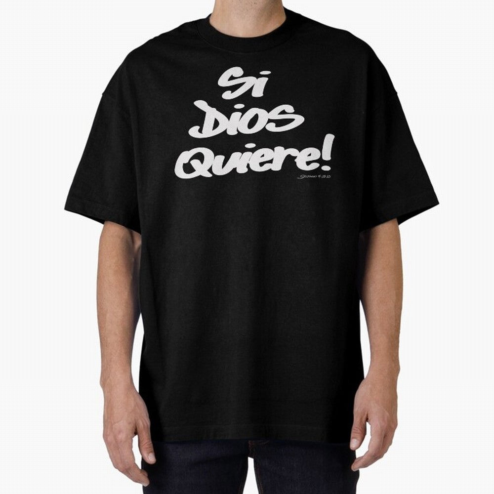 Si Dios Quiere! Oversized T-Shirt Feel the Trophy Chase of FIFA World Cup 2026 Group Stage Capturing Neymar, Portugal Energy, Vintage Soccer Flavor, Modern Football Stars, National Flags and Final Night Emotion; Great for Supporters Who Love