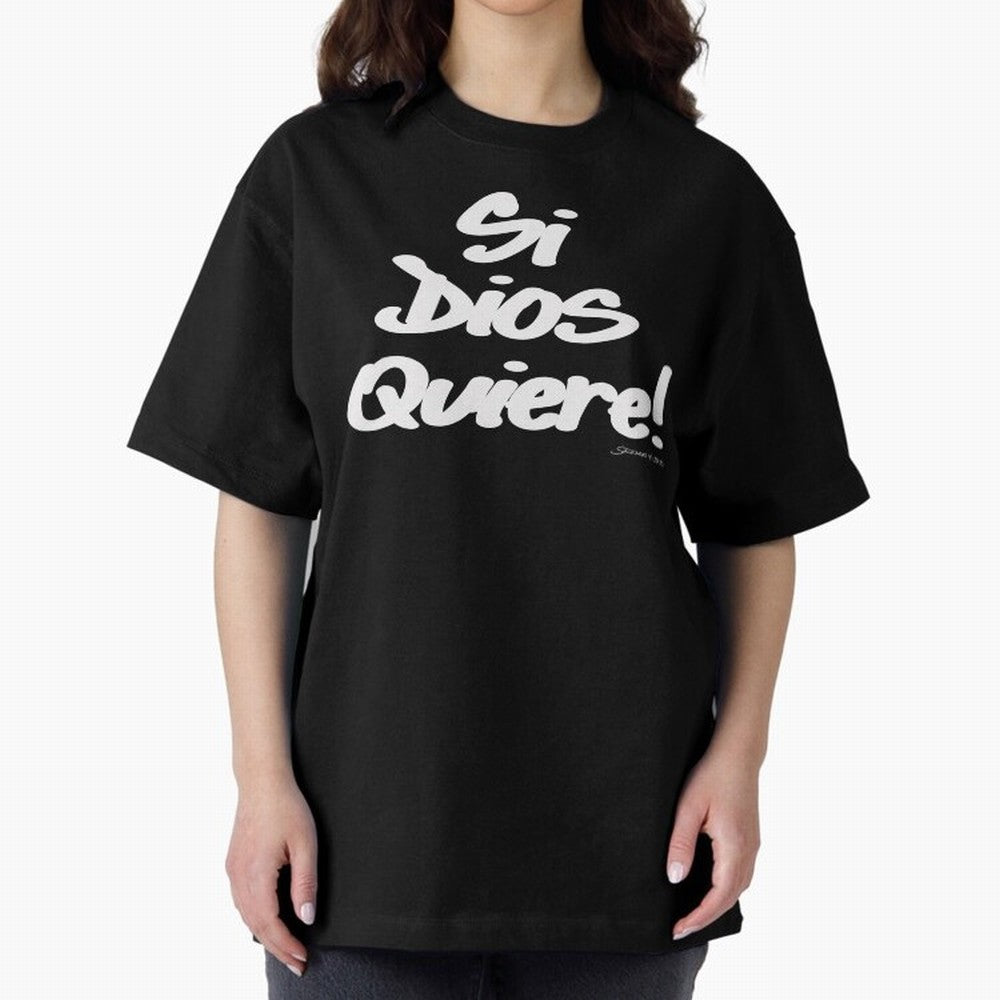 Si Dios Quiere! Oversized T-Shirt Feel the Trophy Chase of FIFA World Cup 2026 Group Stage Capturing Neymar, Portugal Energy, Vintage Soccer Flavor, Modern Football Stars, National Flags and Final Night Emotion; Great for Supporters Who Love