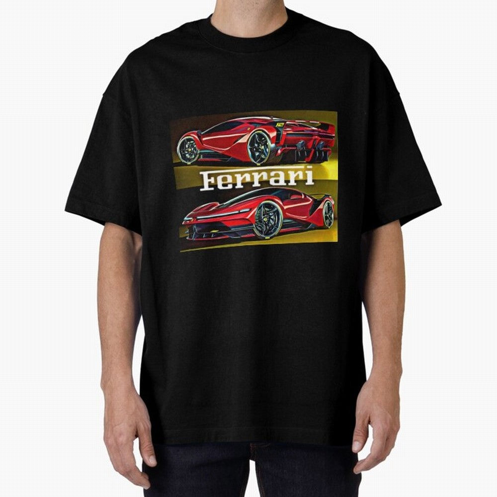 Ferarri F Concept Oversized T-Shirt Cheer for FIFA World Cup 2026 for Fans of Messi and England, Bringing Championship Spirit, Famous Goals, Roaring Crowds and International Football Unity; Ideal for Passionate Fans Who Love Underdog Stories,