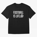 Football Is Life (Black BG) Oversized T-Shirt Turn Up for FIFA World Cup 2026 USA Canada Mexico Featuring Cristiano Ronaldo, France and Portugal Energy, Supporter Pride, Iconic Celebrations, Legendary Names and Global Match Day Energy; Perfect for