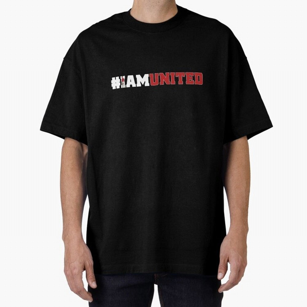 I am United Oversized T-Shirt Celebrate Rivalries and Pride in FIFA World Cup 2026 Group Stage Filled with Messi, CR7 and Mbappe, Brazil Energy, Stadium Chants, National Pride, Trophy Dreams and Unforgettable Football Memories; Great for Supporters