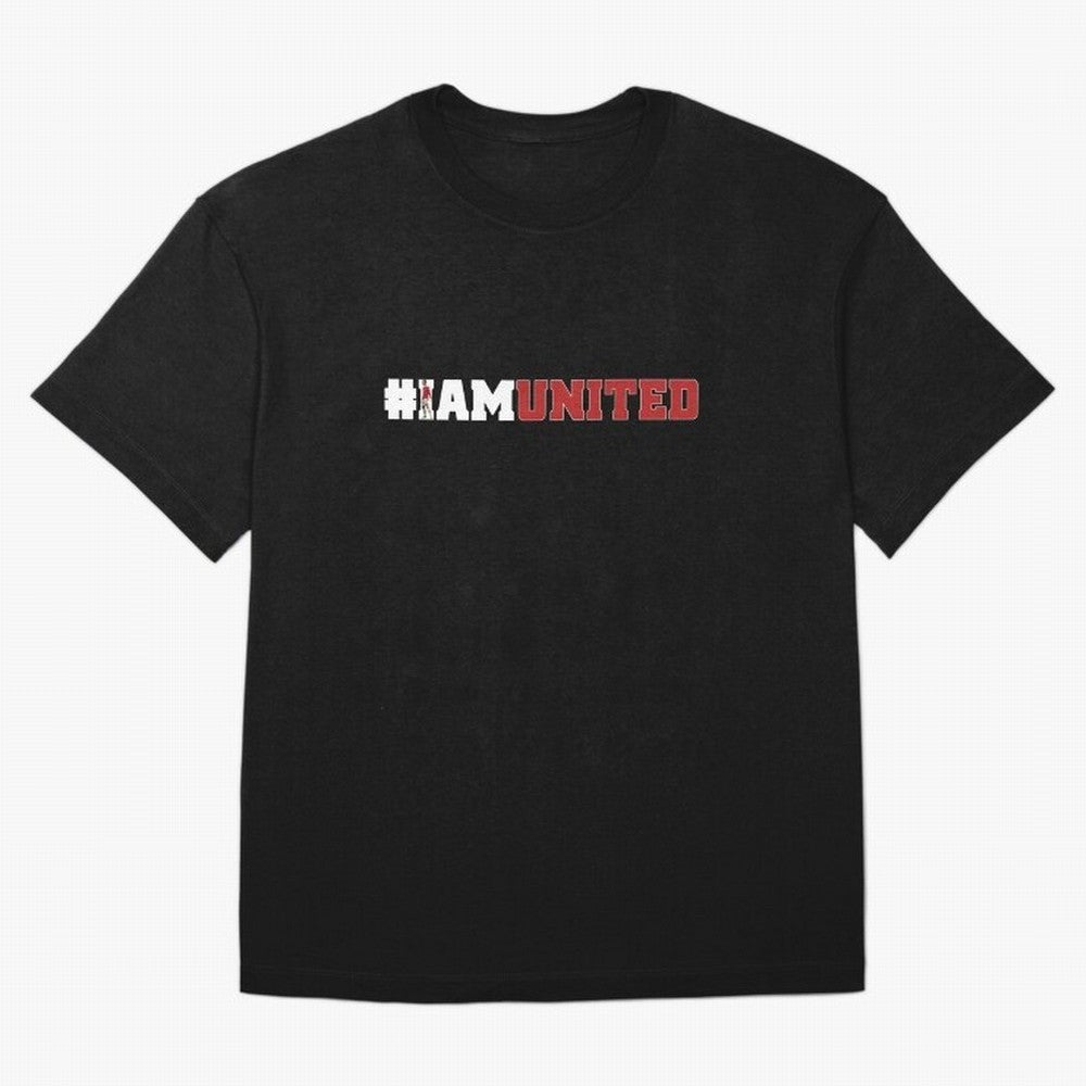 I am United Oversized T-Shirt Celebrate Rivalries and Pride in FIFA World Cup 2026 Group Stage Filled with Messi, CR7 and Mbappe, Brazil Energy, Stadium Chants, National Pride, Trophy Dreams and Unforgettable Football Memories; Great for Supporters