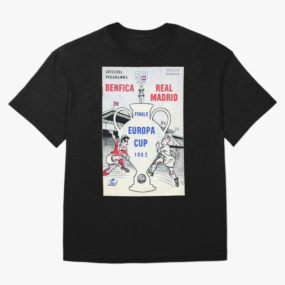 Vintage Champions League Final Poster - Real Madrid vs Benfica Oversized T-Shirt Support Match Day Hype around FIFA World Cup 2026 USA Canada Mexico, CR7 and Messi, France and Portugal, Tournament Hype, Historic Matchups, Family Viewing Parties and