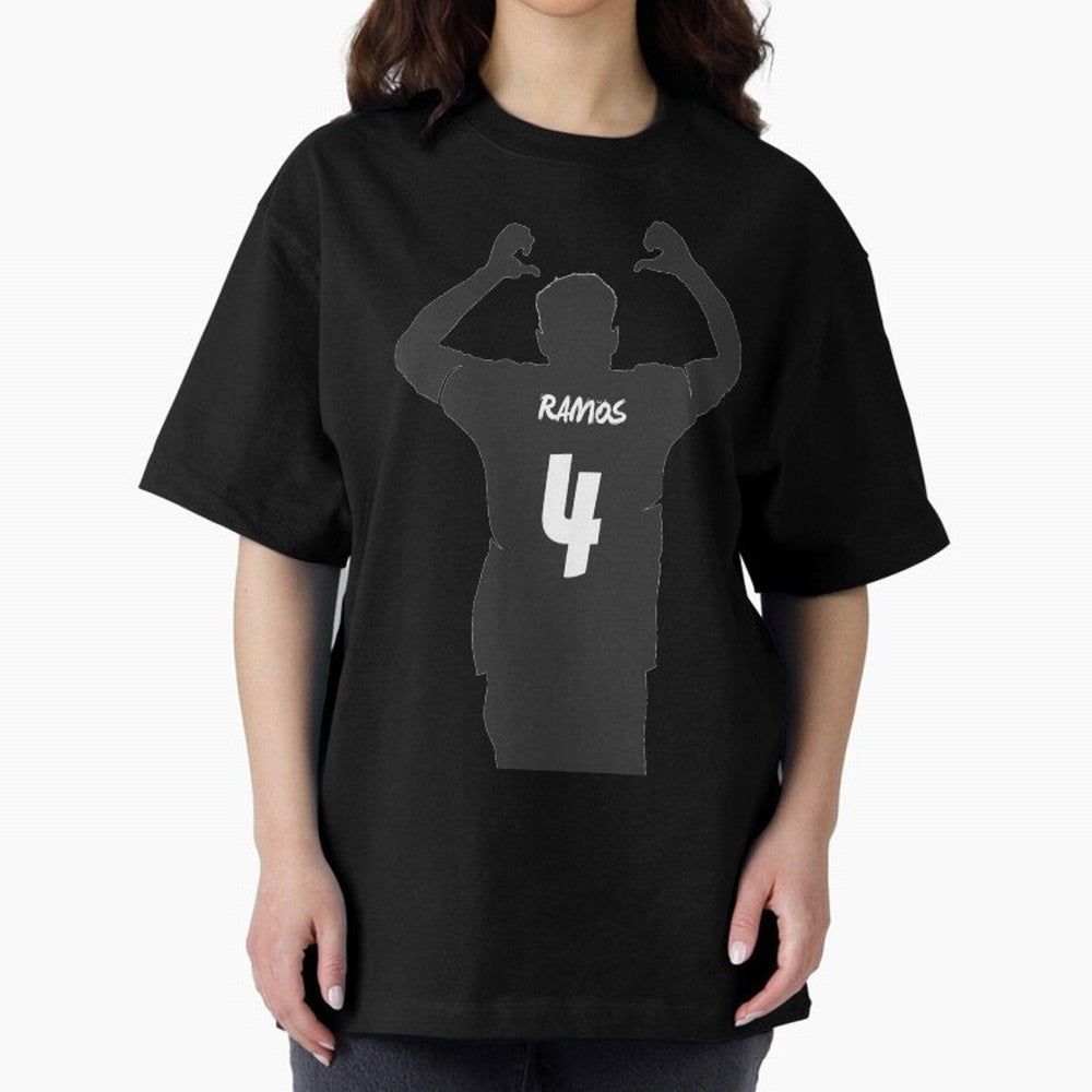 Sergio Ramos artwork Oversized T-Shirt Bring World Football Passion into Global Football Passion for FIFA World Cup 2026 USA Canada Mexico, with Neymar, England and Germany, Classic Soccer Heritage, Championship Pressure, Fan Loyalty and