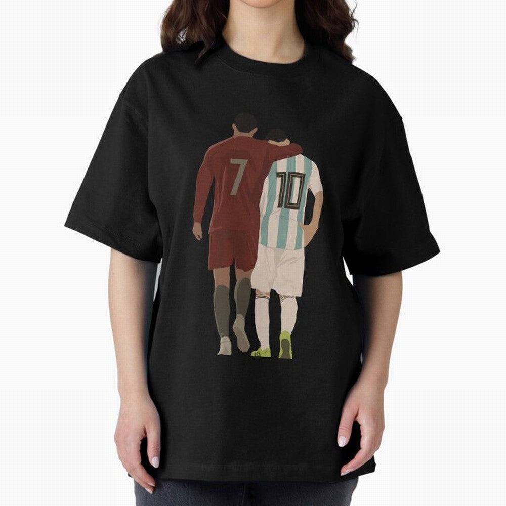 The Greatest Of All Time Oversized T-Shirt Join FIFA World Cup 2026 USA Canada Mexico for Fans of CR7 and Argentina, France and Brazil, Bringing Stadium Memories, Football Loyalty, International Chants and Championship Tradition; Perfect for