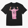 Lionel Messi Celebration Oversized T-Shirt Follow the Road to FIFA World Cup 2026 Group Stage Built around Cristiano Ronaldo, Brazil, Portugal and Argentina Energy, Champion Mindset, Group Stage Buzz, Knockout Tension and Passionate Fan Culture;