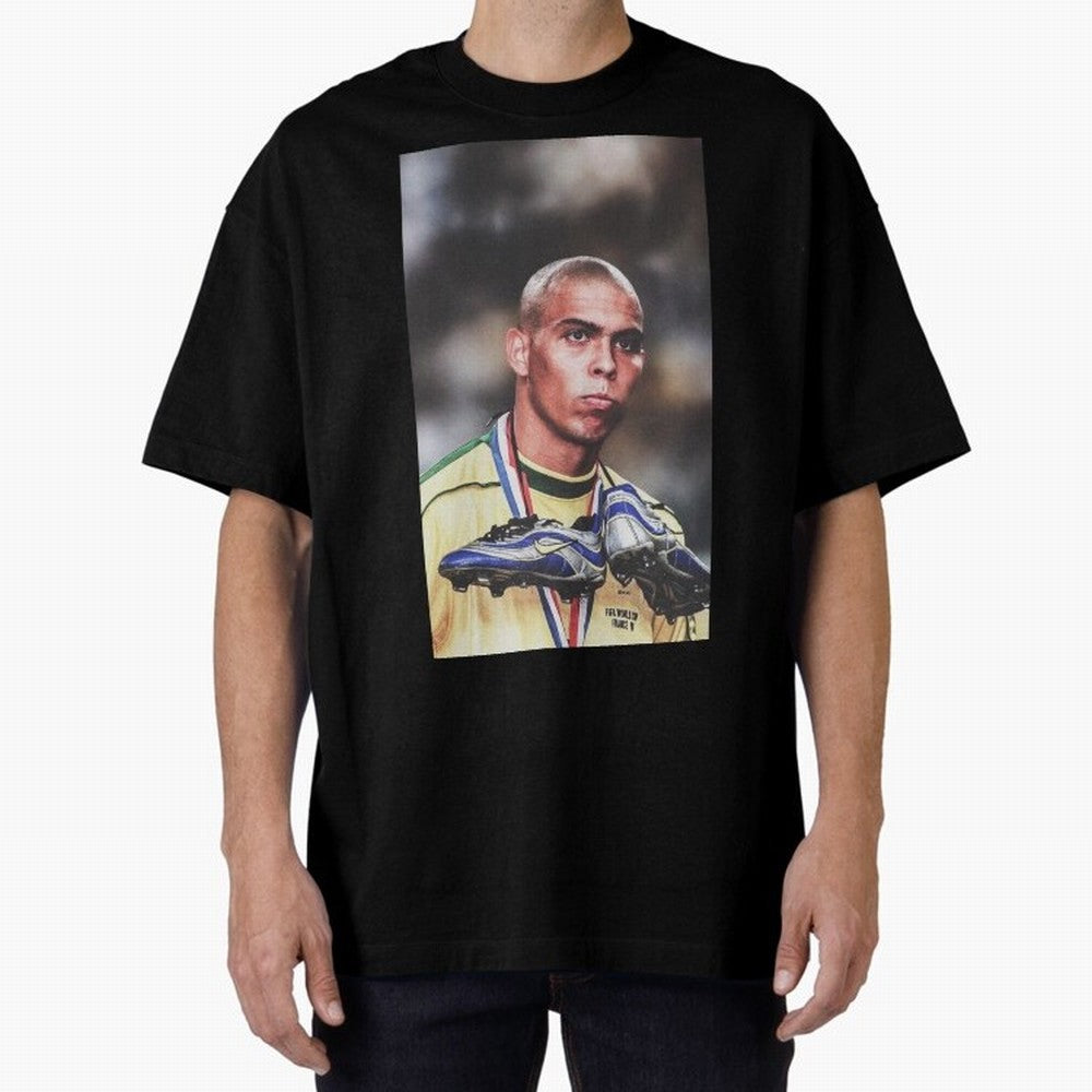 Ronaldo Luis Nazario de Lima Art Oversized T-Shirt Get Ready for Global Football Passion for FIFA World Cup 2026 Group Stage, Highlighting Messi and Cristiano Ronaldo, Argentina, France and Brazil, Stadium Chants, National Pride, Trophy Dreams and