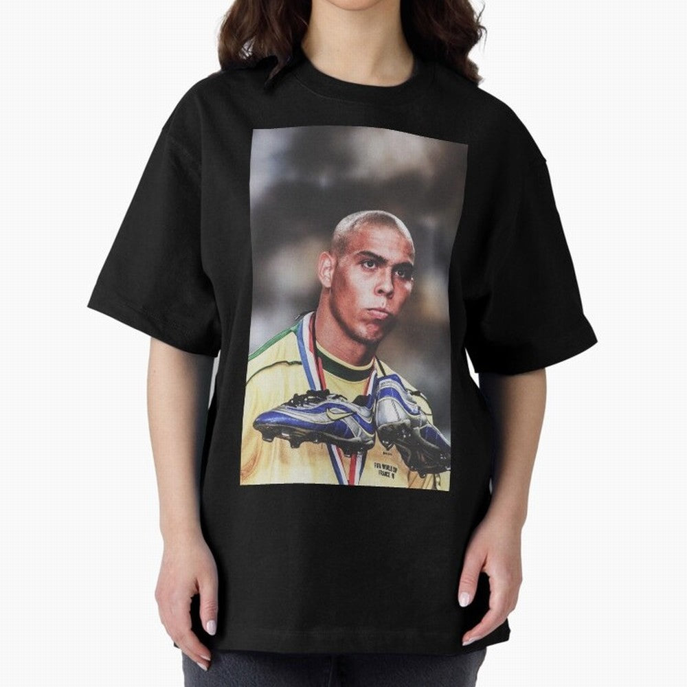 Ronaldo Luis Nazario de Lima Art Oversized T-Shirt Get Ready for Global Football Passion for FIFA World Cup 2026 Group Stage, Highlighting Messi and Cristiano Ronaldo, Argentina, France and Brazil, Stadium Chants, National Pride, Trophy Dreams and