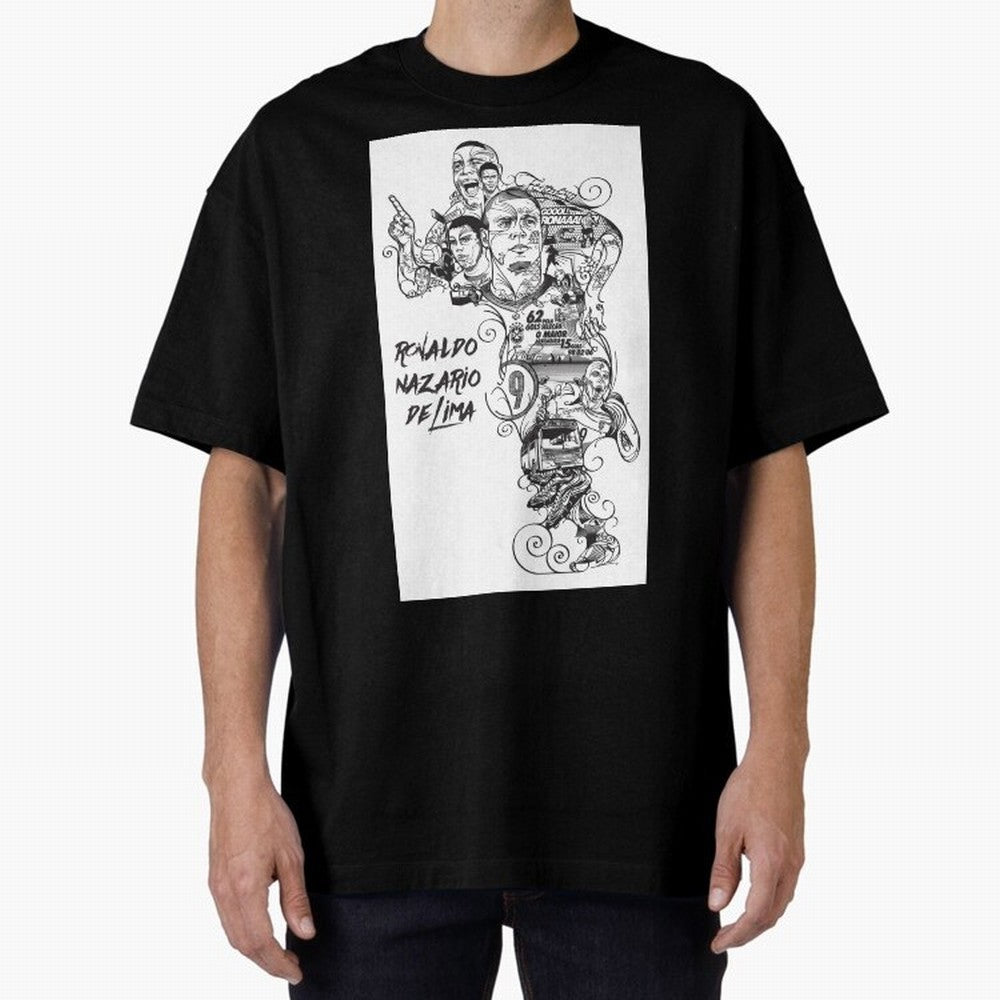 The R9 Era Oversized T-Shirt Bring a Champion Mindset to Match Day Hype around FIFA World Cup 2026 USA Canada Mexico, Mbappe, Argentina, France and Brazil, Fan Favorite Moments, National Team Passion, Big Match Drama and Soccer History; Great for