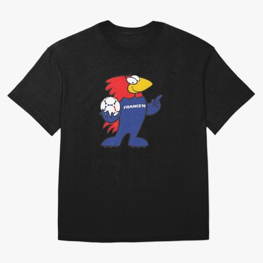 Footix - World Cup 98' Mascote Logo Oversized T-Shirt Bring Stadium Energy to Match Day Hype around FIFA World Cup 2026 Group Stage, Messi, Neymar and Mbappe, Germany, Global Supporter Spirit, Legendary Goals, National Colors and Tournament