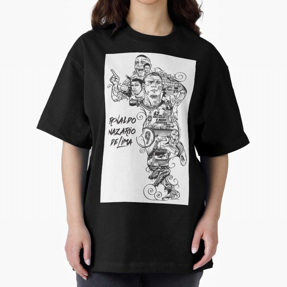 The R9 Era Oversized T-Shirt Stand Proud for FIFA World Cup 2026 for Fans of CR7 and Germany, Bringing Supporter Pride, Iconic Celebrations, Legendary Names and Global Match Day Energy; Made for Collectors Who Enjoy Iconic Players, Country Pride,