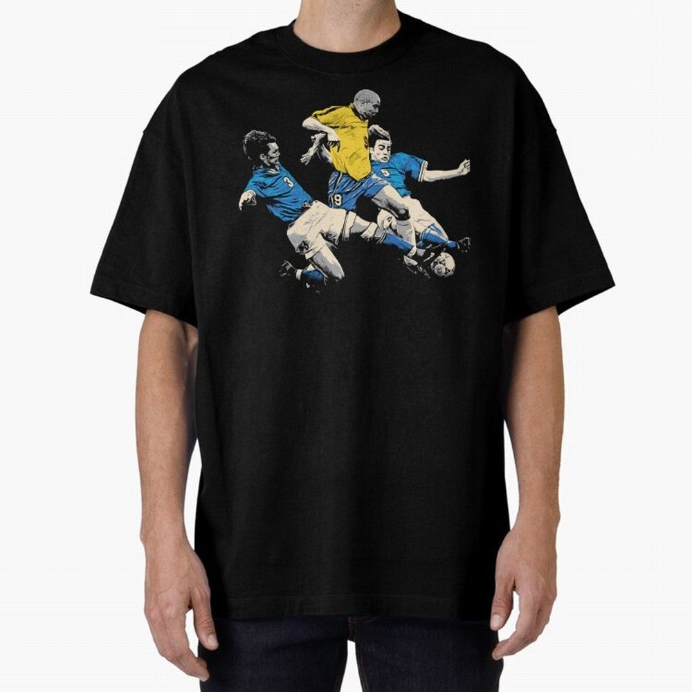 Ronaldo Nazario Oversized T-Shirt Celebrate Rivalries and Pride in Match Day Hype around FIFA World Cup 2026, Haaland and Mbappe, France, Fan Favorite Moments, National Team Passion, Big Match Drama and Soccer History; Perfect for Supporters Who