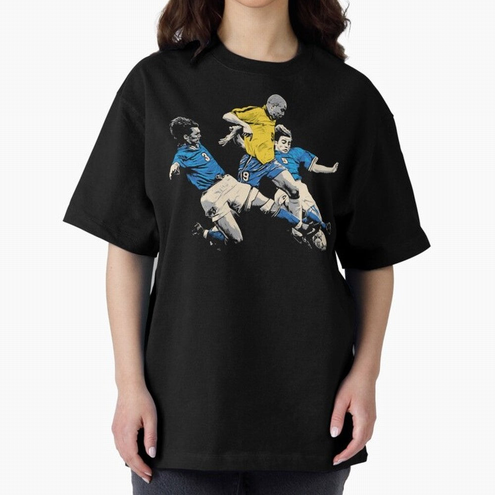 Ronaldo Nazario Oversized T-Shirt Celebrate Rivalries and Pride in Match Day Hype around FIFA World Cup 2026, Haaland and Mbappe, France, Fan Favorite Moments, National Team Passion, Big Match Drama and Soccer History; Perfect for Supporters Who