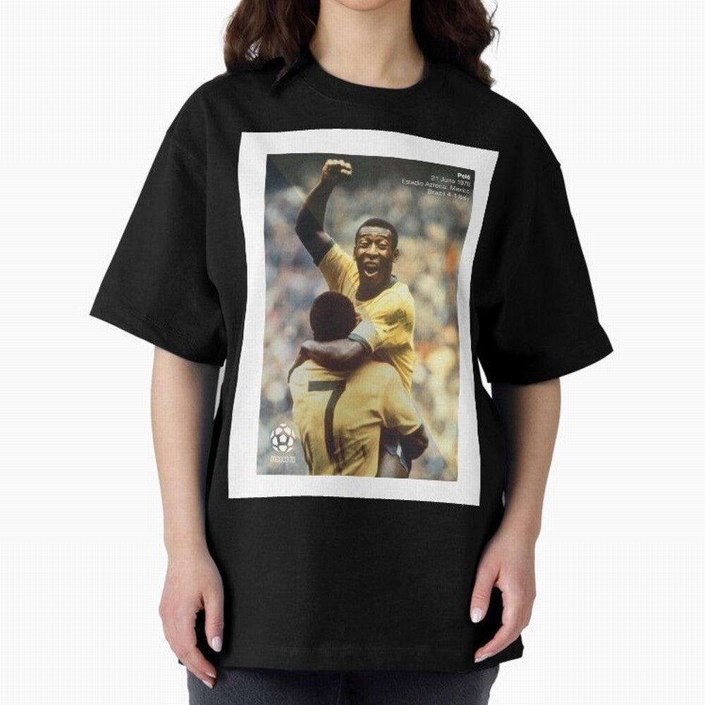 Pele Oversized T-Shirt Celebrate Football Dreams Across FIFA World Cup 2026 for Fans of Cristiano Ronaldo, Haaland and CR7 and Argentina and Brazil, Bringing Worldwide Fan Energy, Dramatic Goals, Stadium Lights and Championship Celebrations; Made