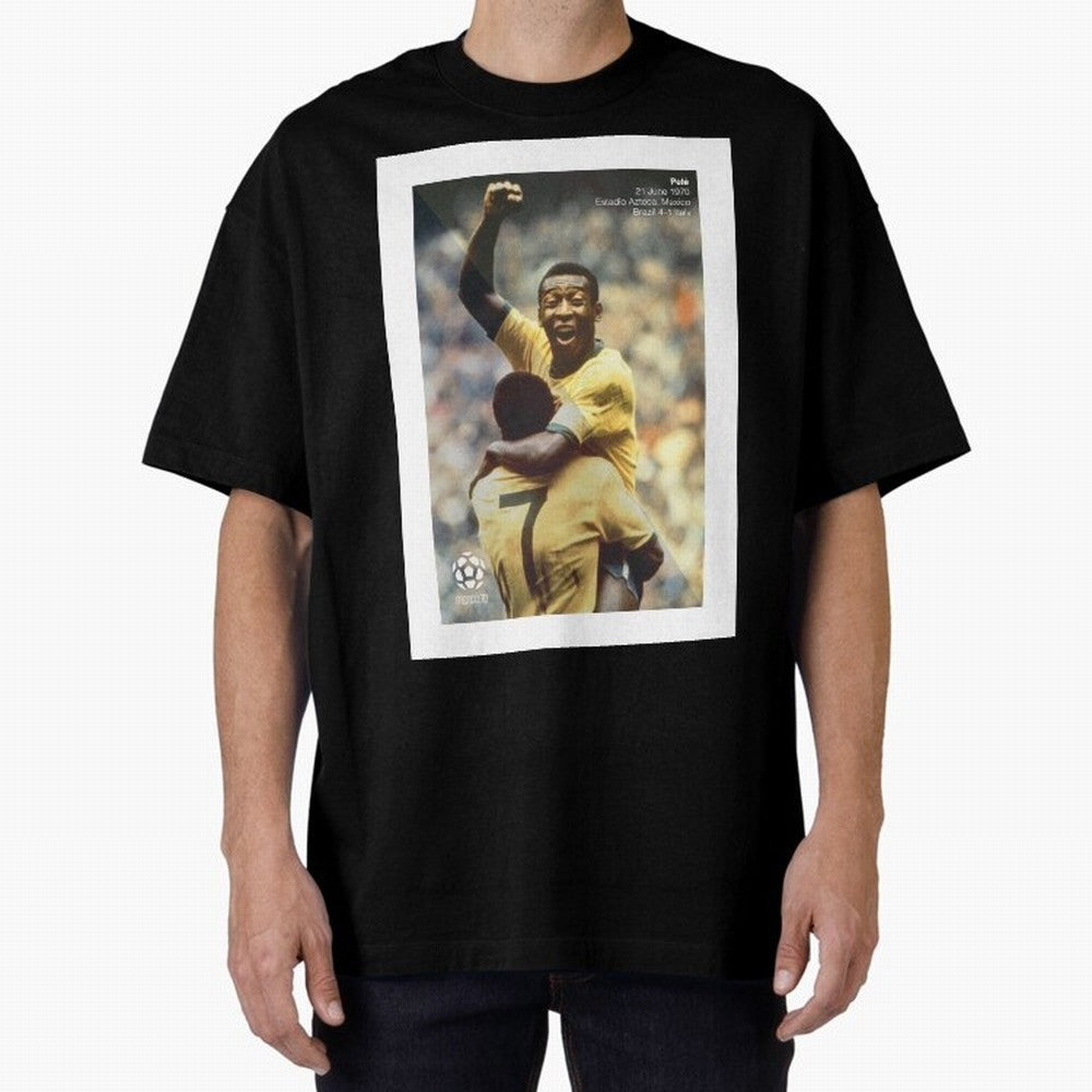 Pele Oversized T-Shirt Celebrate Football Dreams Across FIFA World Cup 2026 for Fans of Cristiano Ronaldo, Haaland and CR7 and Argentina and Brazil, Bringing Worldwide Fan Energy, Dramatic Goals, Stadium Lights and Championship Celebrations; Made