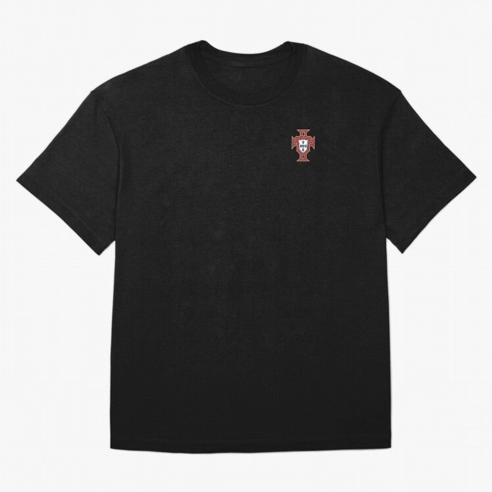 Portugal Soccer Logo Sticker Oversized T-Shirt Celebrate the Magic of Global Football Passion for FIFA World Cup 2026, Filled with Messi, CR7 and Mbappe, France and Portugal, Retro Football Energy, Iconic Rivalries, Trophy Chase Drama and Stadium