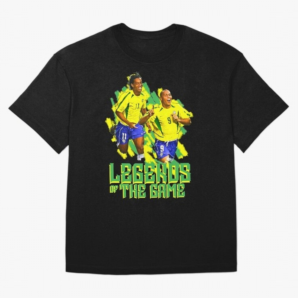 Ronaldinho and ronaldo brazil football print art Oversized T-Shirt Honor the Beautiful Game during FIFA World Cup 2026 Group Stage for Fans of CR7 and Messi and France and Portugal, Bringing Champion Mindset, Group Stage Buzz, Knockout Tension and