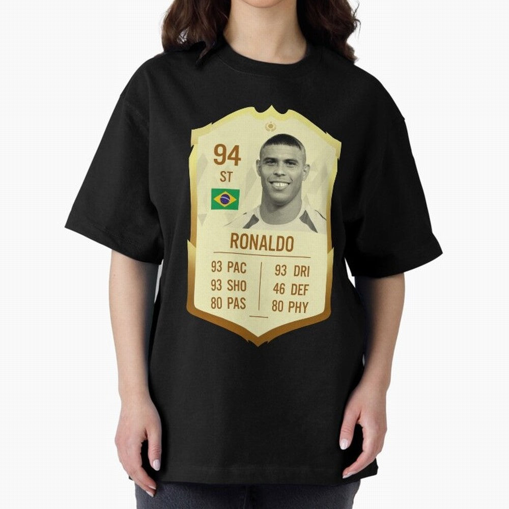 Ronaldo Ultimate Card Oversized T-Shirt Show Up for the Glory of FIFA World Cup 2026 Spirit, Connected to France, CR7 and Messi, Supporter Pride, Iconic Celebrations, Legendary Names and Global Match Day Energy; Great for Supporters Who Love