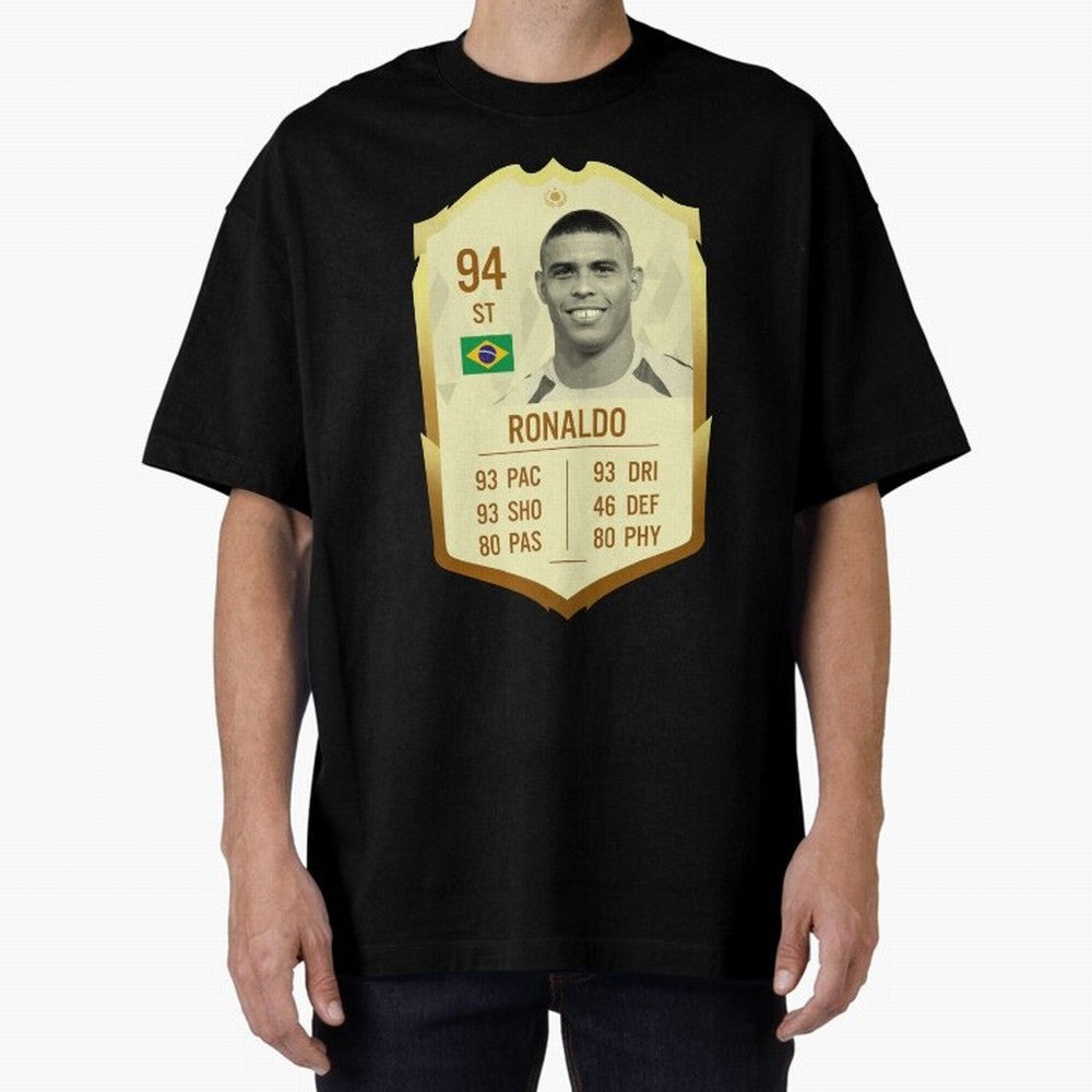 Ronaldo Ultimate Card Oversized T-Shirt Show Up for the Glory of FIFA World Cup 2026 Spirit, Connected to France, CR7 and Messi, Supporter Pride, Iconic Celebrations, Legendary Names and Global Match Day Energy; Great for Supporters Who Love