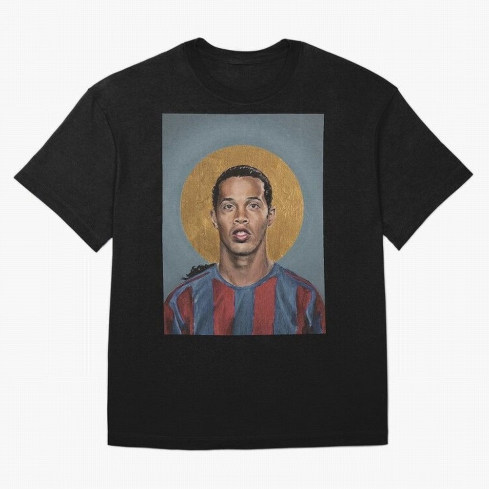 Art Ronaldinho Painting Oversized T-Shirt Discover Match Day Hype around FIFA World Cup 2026, Cristiano Ronaldo, Haaland and CR7, England, France and Netherlands, Football Festival Excitement, Trophy Ambitions, Country Rivalries and Star Player