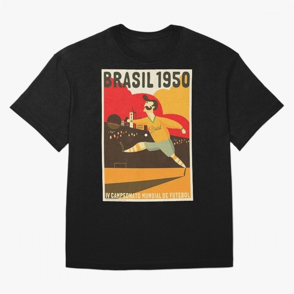 Brasil 1950 World Cup Oversized T-Shirt Enjoy Global Football Passion for FIFA World Cup 2026 Group Stage, Connected to Neymar, Haaland and Cristiano Ronaldo, Germany, Global Supporter Spirit, Legendary Goals, National Colors and Tournament