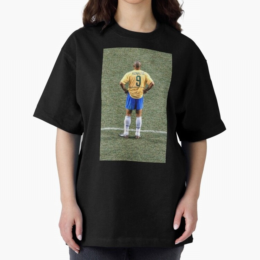 Illustration Ronaldo Luis Nazario de Lima Oversized T-Shirt Support Match Day Hype around FIFA World Cup 2026 USA Canada Mexico, Cristiano Ronaldo, Haaland and CR7, Netherlands, Vintage Soccer Flavor, Modern Football Stars, National Flags and Final