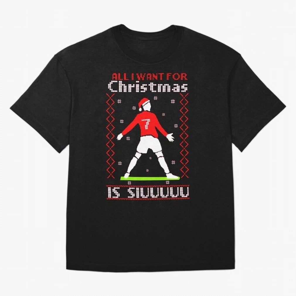 All I Want for Christmas Is Siu Ronaldo Oversized T-Shirt Join the Countdown to FIFA World Cup 2026 Group Stage Spirit, Connected to France and Portugal, Haaland and Mbappe, Soccer Culture, Superstar Moments, National Team Dreams and Competitive