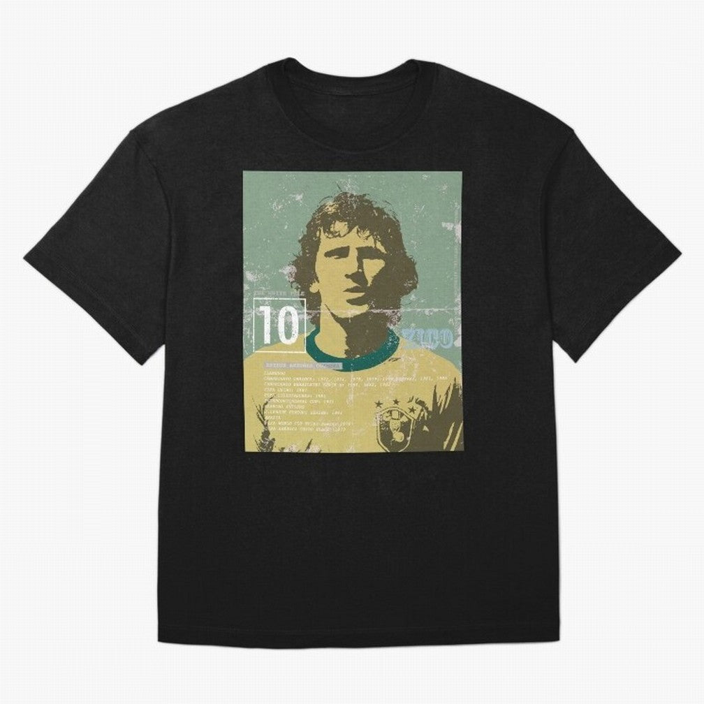 Zico Oversized T-Shirt Show Passion for the Stars of FIFA World Cup 2026 Inspired by Messi, Brazil, Portugal and Argentina Energy, Soccer Culture, Superstar Moments, National Team Dreams and Competitive Fire; Great for Supporters Who Love Legendary