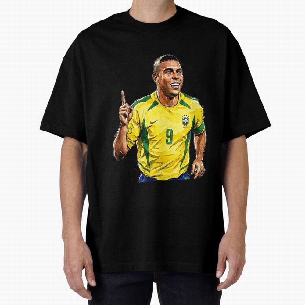Ronaldo Fen?meno Oversized T-Shirt Celebrate the Road through FIFA World Cup 2026 for Fans of Messi, CR7 and Mbappe and Argentina, Bringing Supporter Pride, Iconic Celebrations, Legendary Names and Global Match Day Energy; Ideal for Fans Who Follow