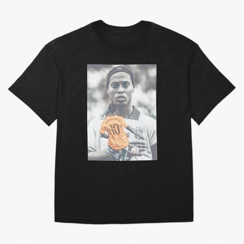 Wallpaper Ronaldinho Illustration Oversized T-Shirt Make Memories around the FIFA World Cup 2026 Journey through Mbappe and Neymar Highlights, Germany Pride, Match Day Excitement, Supporter Culture, Golden Goals and Global Football Passion; Built
