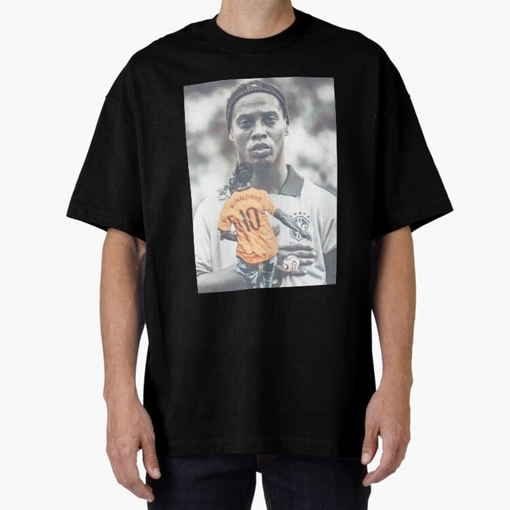 Wallpaper Ronaldinho Illustration Oversized T-Shirt Make Memories around the FIFA World Cup 2026 Journey through Mbappe and Neymar Highlights, Germany Pride, Match Day Excitement, Supporter Culture, Golden Goals and Global Football Passion; Built