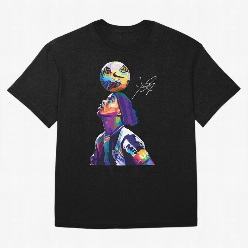 Ronaldinho Wpap Pop Art Oversized T-Shirt Show Passion for the Stars of FIFA World Cup 2026 USA Canada Mexico Spirit, Connected to Argentina, France and Brazil, Neymar, Haaland and Cristiano Ronaldo, Global Supporter Spirit, Legendary Goals,