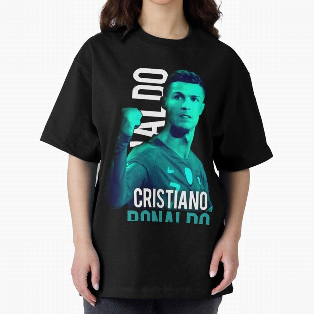 Ronaldo Ronaldo vector Oversized T-Shirt Bring a Vintage Feel to Global Football Passion for FIFA World Cup 2026, Celebrating Haaland and Mbappe, Brazil, Vintage Soccer Flavor, Modern Football Stars, National Flags and Final Night Emotion; Great