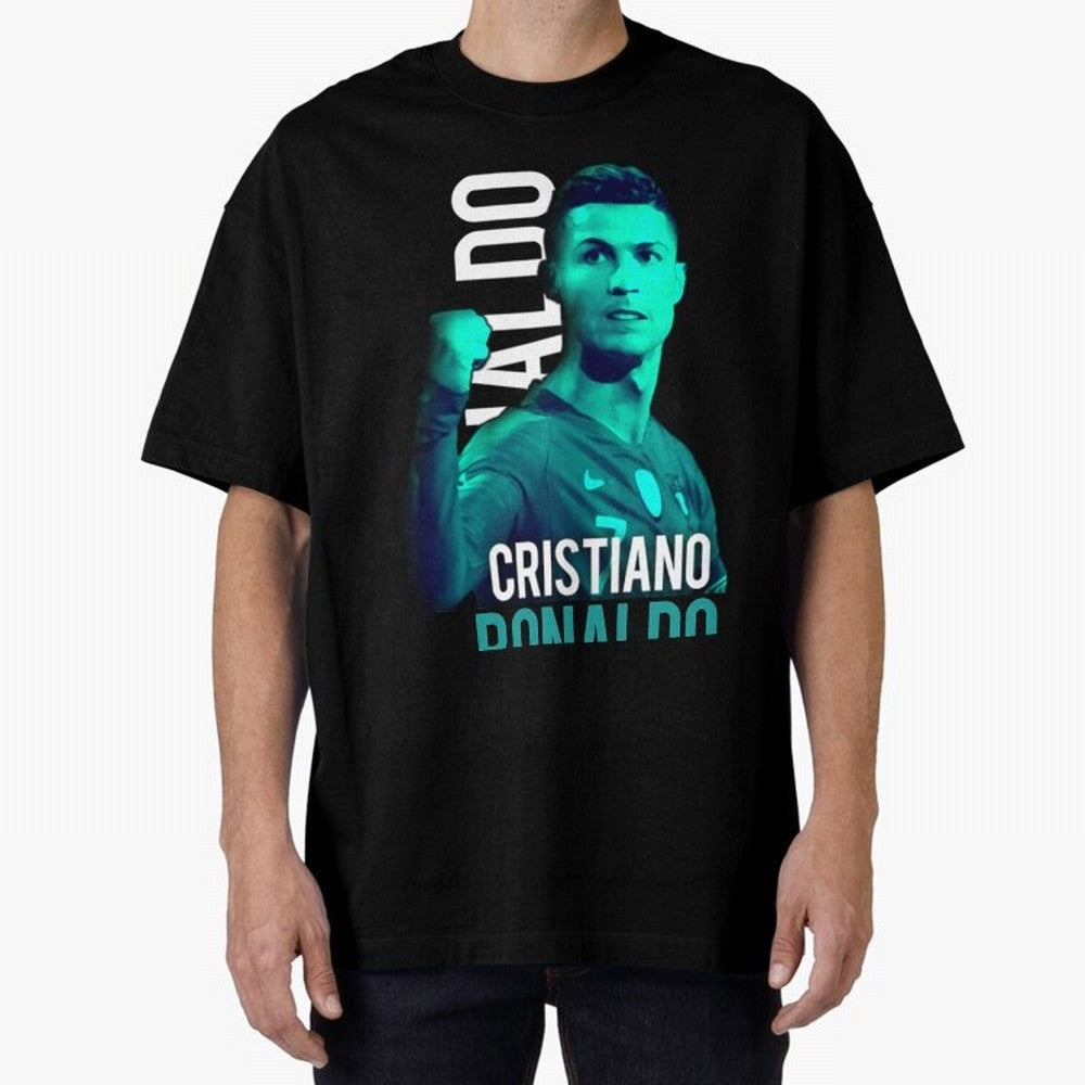 Ronaldo Ronaldo vector Oversized T-Shirt Bring a Vintage Feel to Global Football Passion for FIFA World Cup 2026, Celebrating Haaland and Mbappe, Brazil, Vintage Soccer Flavor, Modern Football Stars, National Flags and Final Night Emotion; Great